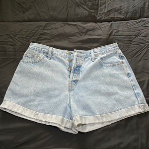 Vintage Canyon River Blues High Waisted Light Denim Shorts Women Size: 13